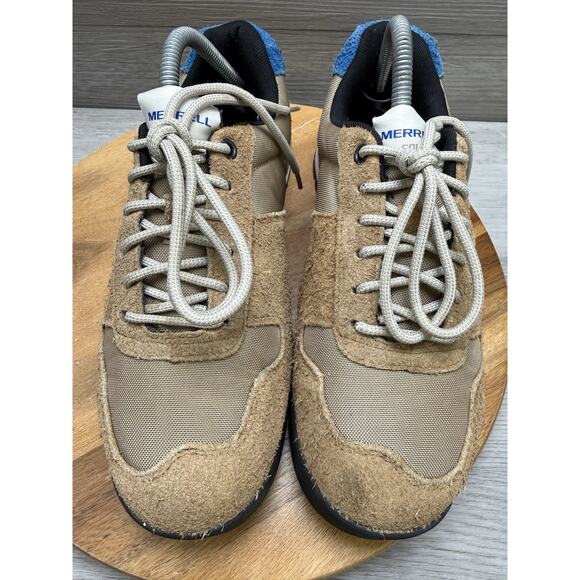Men’s 8 Merrell 1TRL Solo Luxe 2 sneakers in Camel/featuring rough-out suede main image 8